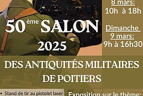 Affiche du cinquantième salon des Antiquités militaires de Poitiers