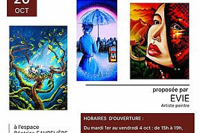 Affiche exposition de peinture EVIE