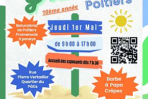 Affiche du vide-greniers au Pâtis à Poitiers